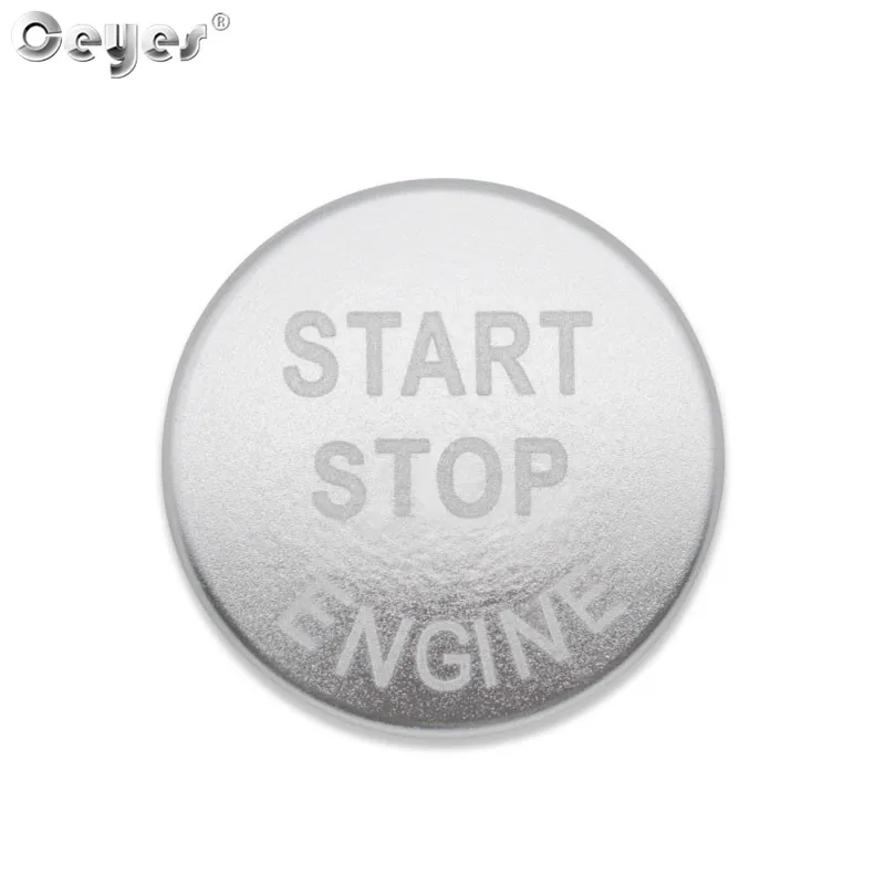 Silver Button Cover Ceyes автомобильный Стайлинг наклейка для Nissan Qashqai J11 Note автомобильный двигатель старт стоп переключатель кнопка кольцо зажигания Чехлы бездымный чехол - Название цвета: Silver Button Cover