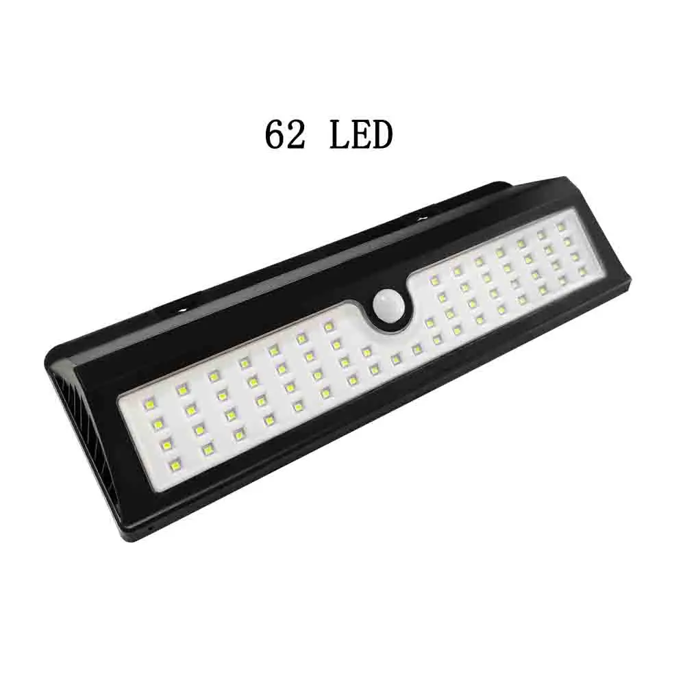 U 62LED 3 режима 62SMD открытый сад настенный светильник 48LED уличный светильник датчик движения на солнечной энергии Водонепроницаемый гараж на заднем дворе патио светильник Инж - Испускаемый цвет: U 62LED