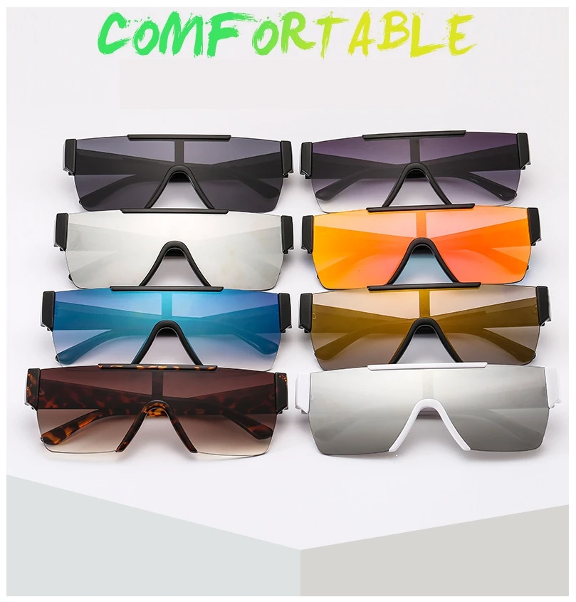 46226 большие солнцезащитные очки с одной линзой для мужчин и женщин модные очки UV400
