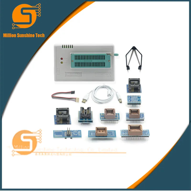 100% Оригинальный Minipro TL866ii Plus с 10 адаптерами EEPROM Universal Bios USB программатор лучше чем