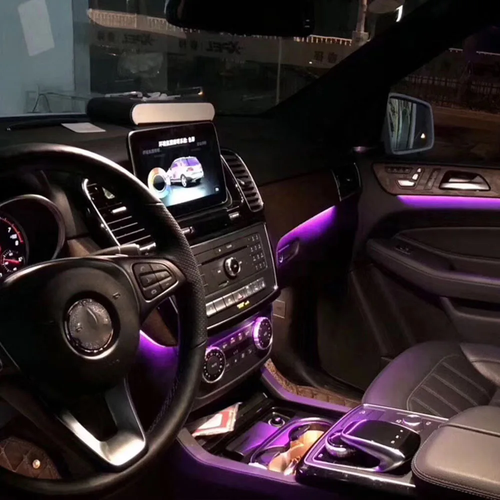 Для Mercedes GLE GLS class W292 W166 X166 door GLE400 GLE63 Дверная панель светодиодный светильник