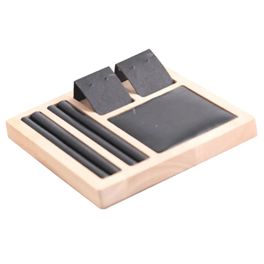 Wood Jewelry Display Stand for Ring Earrings Necklace Bracelet