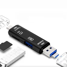 Aliexpress - 5 in 1 Type C Micro USB And USB OTG Card Reader High-speed Multifunctio USB2.0 U Disk OTG TF/SD for Android Phone PC Computer