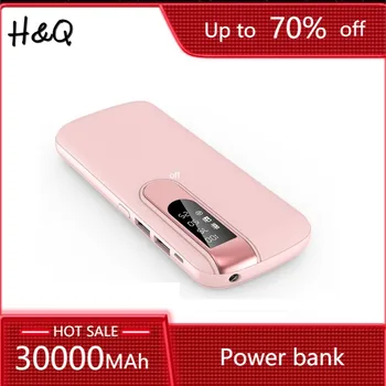 30000 mah電源銀行携帯電話の充電器大容量powerbank屋外トラベル液晶デジタル表示led照明poverbank