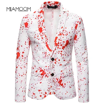 

MIAMOOM blazer jacket Men's suits in 3D digital print pattern men blazer