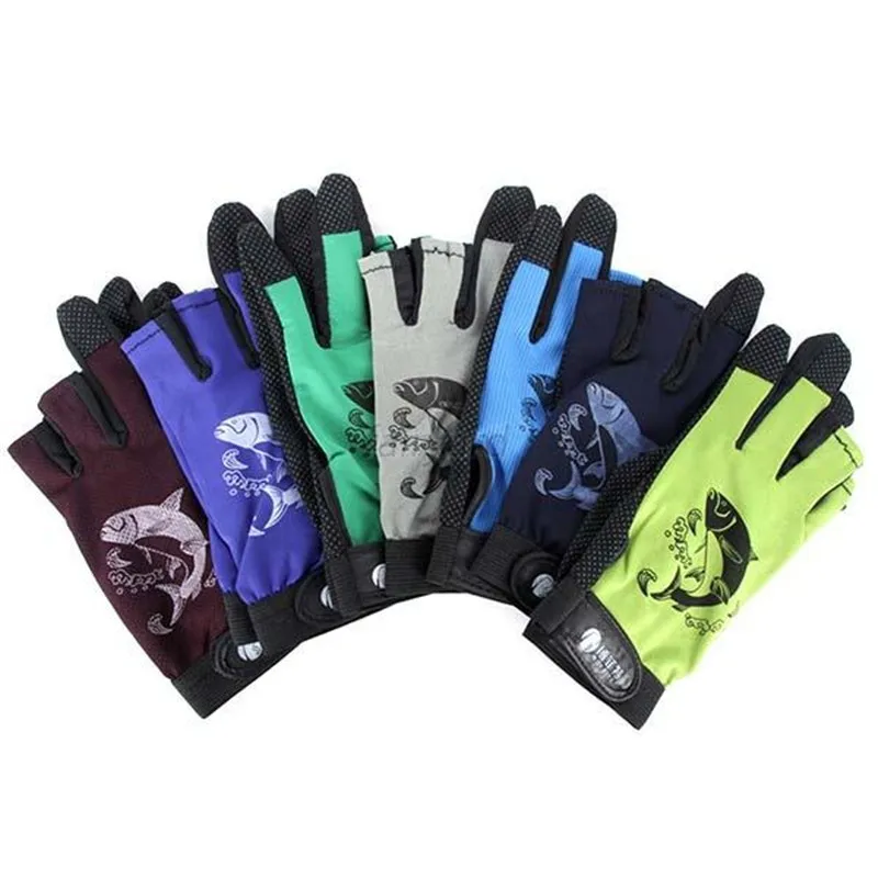 Профессиональный Skidproof Устойчив Половина Finger чемоданчик Удочка с антискользящим покрытием перчатки мужские GMT601