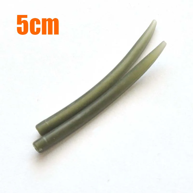

50pcs 3.5/5cm Dark Green / Brown Carp Fishing Terminal Tackle End Rig Sleeves UK Protect Sub-line