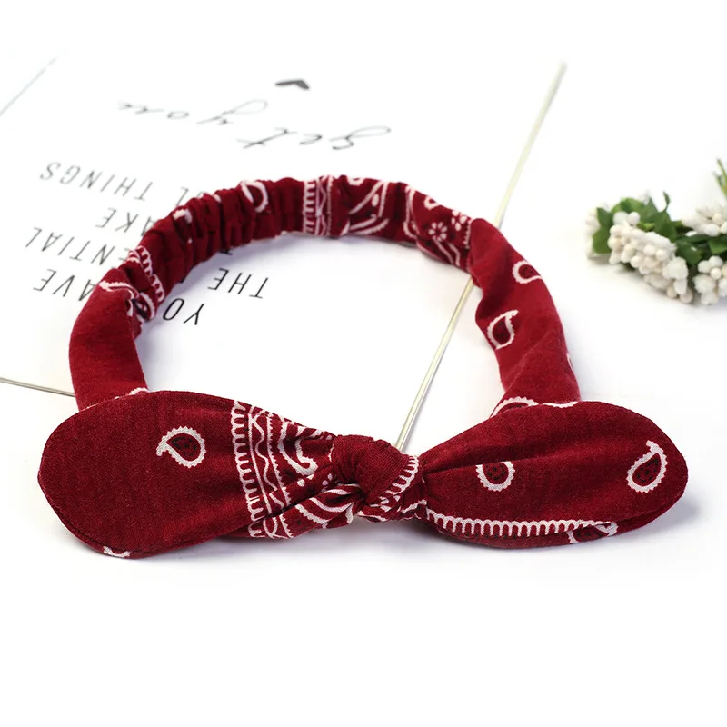 New Girls Vintage Cross Knot Elastic Hairbands Soft Solid Print Headbands Bandanas Girls Hair Bands Hair Accessories For Women hair clips for fine hair Hair Accessories