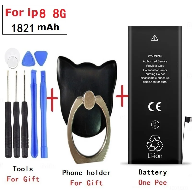 for ip 8g Литиевая батарея для IP3gs 4S 4 5c 6S 6 7 5S 5 6plus 8 8plus сменные батареи Внутренняя батарея для телефона+ держатель+ Бесплатные инструменты - Цвет: for ip 8g