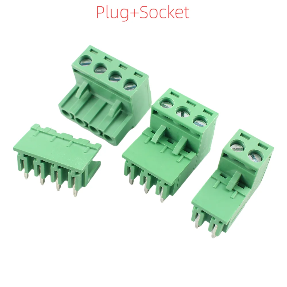 10 Sets Of 3-Pin Plug-in Screw Terminal Block Connectors - 5.08mm Pitch (US Stock)
