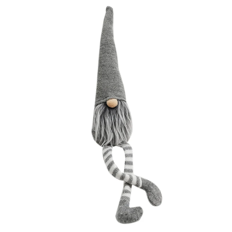 

Cute Christmas Decoration Sitting Long Leg No Face Elf Doll Decorations for Home New Year Gift for Kids