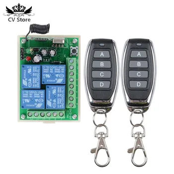 

Smart Multiple DC 12V 24V 10A 315/433 MHz 4CH 4 CH Wireless Relay RF Remote Control Switch Receiver 4 Button Transmitter
