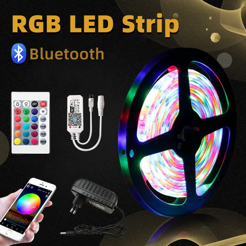 Светодиодный фонарь с полосками luces RGB SMD 5050 2835 15 м 20 лента диод DC12V