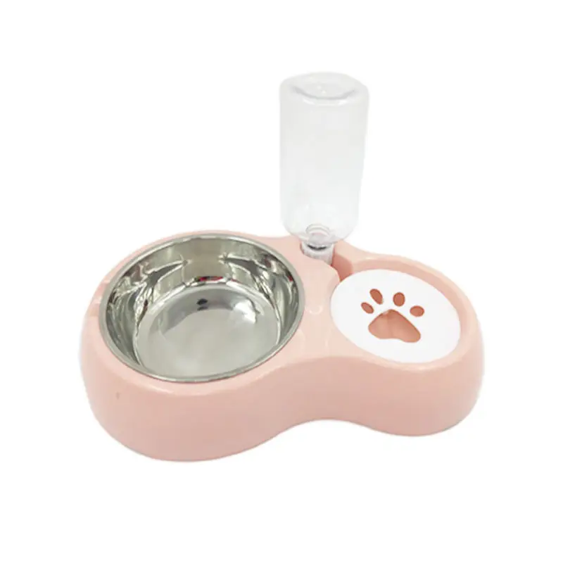 Double Pet Bowls Dog Cat Puppy Bowls Food Water Feeder Stainless Steel Pet Drinking Dish Feeding Supplies Small Dog Accessories