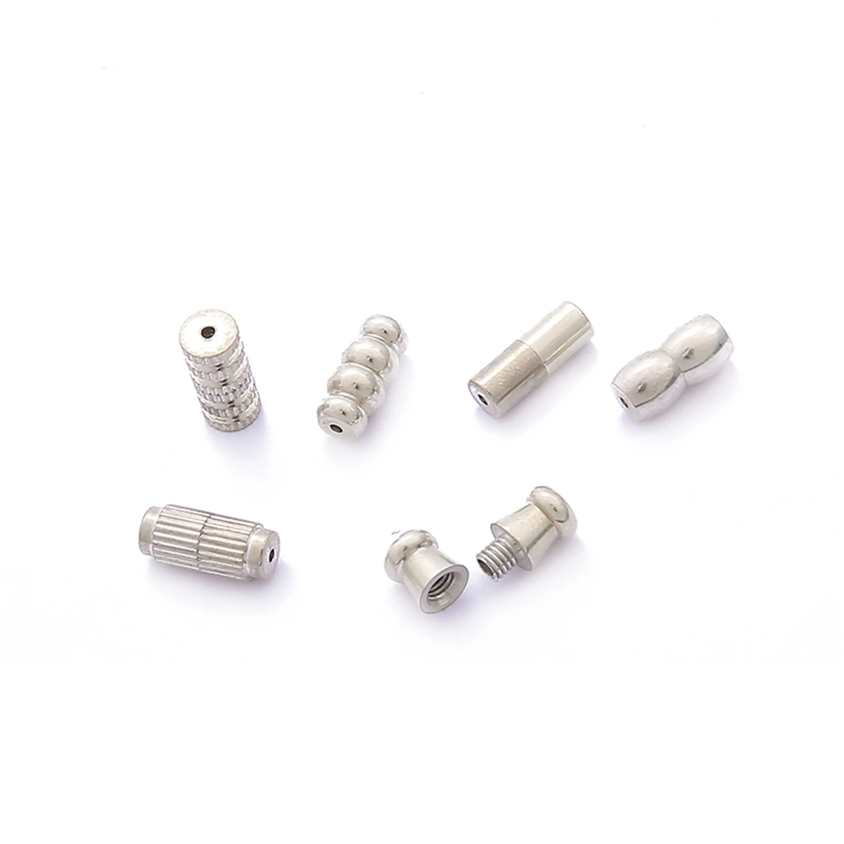 

1Pc Silver Color Cylinder Fasteners Buckles Closed Beading End Clasp Screw Clasps DIY Necklace Bracelet Make Accessory