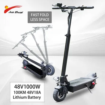 

Electric Scooter 48V 1000W Brushless Motor 8-inch Wheel Folding Escooter 10A16A Powerful Lithium Battery Electric Skateboard