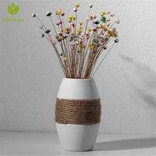 Креативный Декор белая пеньковая веревка керамическая художественная водная культура вставленная сухая Цветочная ваза Скандинавская стеклянная ваза для гостиной украшение дома