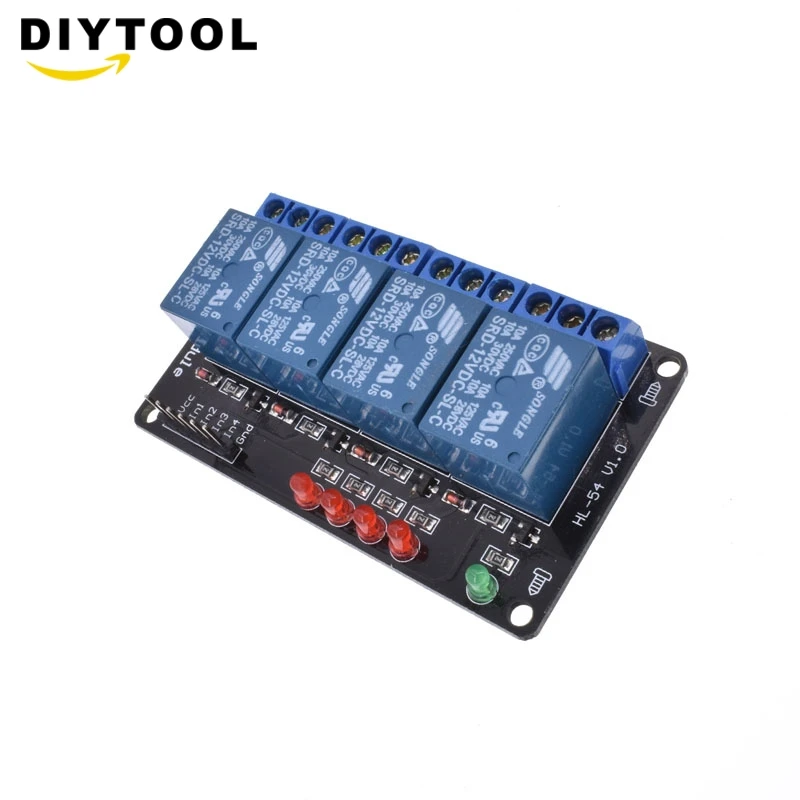 4 Канальный Релейный Модуль лампы низкого уровня для Arduino SCM 1 шт. 12 В управление