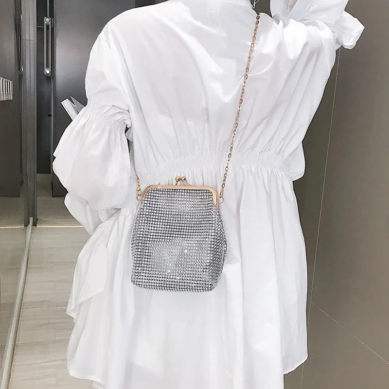 Najtaniej BBirds 2019 nowy 2 sztuk diamentowa torba na ramię moda łańcuch kobiety Messenger klips do torebek usta torba wieczorowa woreczek żeński