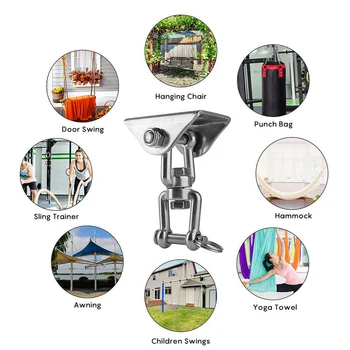 

Swivel Hooks Ceiling Hook Swing Hardware Concrete Anchors Carabiner 360°