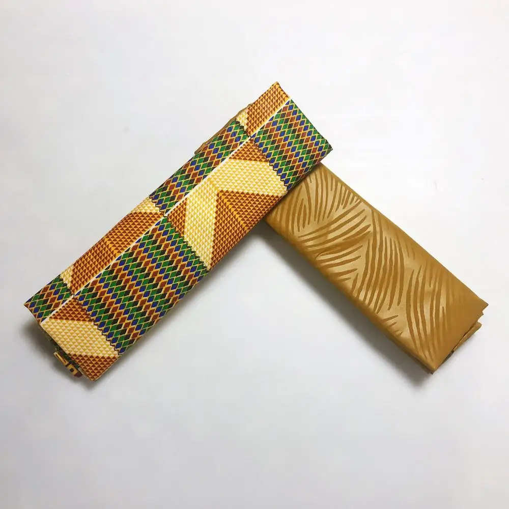 2+ 2 ярдов Chitenge Анкара ткань с принтом Полиэстер Гана Kente воск Африканский Kitenge печать восковая ткань для ткани AW30 - Цвет: 4