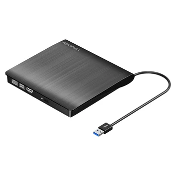 

External CD DVD Drive USB 3.0, Premium Portable DVD/CD ROM +/-RW Optical Drive Burner Writer Player for Laptop PC Mac
