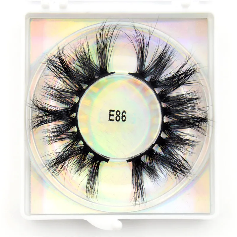 E86 Round Visofree 3D ресницы 25 мм накладные ресницы драматические Объемные Накладные ресницы "крест-накрест" Накладные ресницы бескровные настоящие норковые ресницы макияж - Цвет: E86 Round