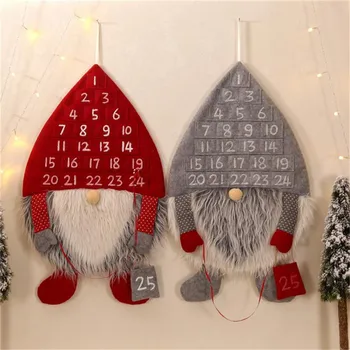 

Christmas Advent Calendar Forest Man Christmas Ornaments Lobby Home Living Room Door Wall Party Pendant Decorations