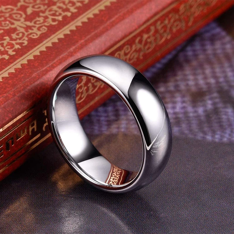 2/4/6/8mm Tungsten Carbide Rings for Women Men Wedding Engagement Bands Polished Shiny