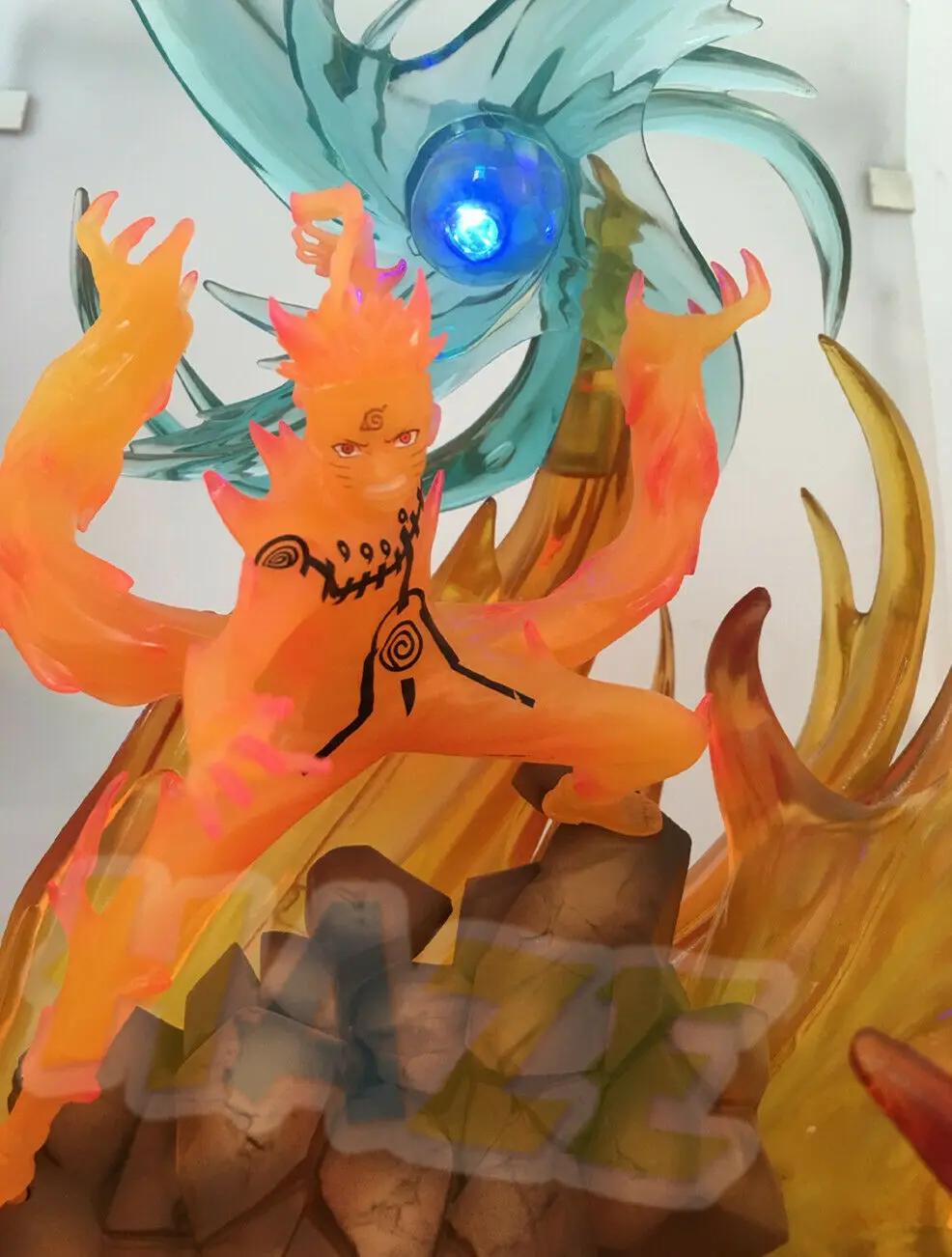Горячая аниме Figuarts нулевой Наруто шиппууден Наруто Uzumaki 35 см ПВХ Фигурка Статуя Модель игрушки светильник в оригинальной коробке