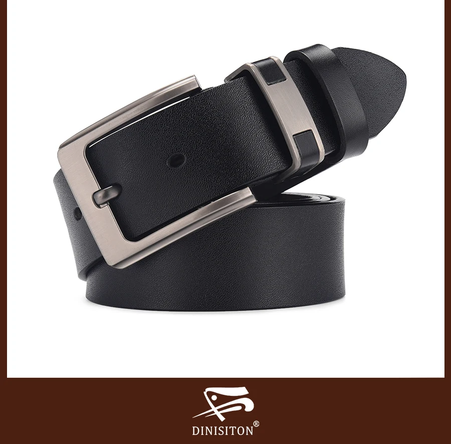 DINISITON Cow Genuine Leather Belts For men Luxury Men's Belt Leather Belt Alloy Buckle Casual Male Vintage Strap ceinture homme