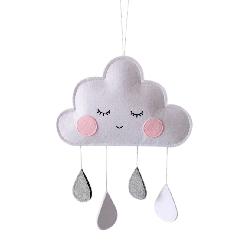 HwFelt капля дождя облако подвесное украшение детская палатка комната Домашний декор для детской комнаты Домашнее украшение ремесла - Цвет: E