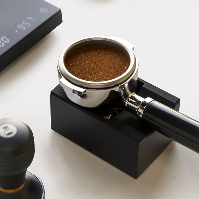 Timemore ماجيك كيوب القهوة تدك محطة Portfilter حامل اسبريسو سدادة قهوة حصيرة الفولاذ المقاوم للصدأ المغلفة مع سيليكون|Coffee Tmpers|  