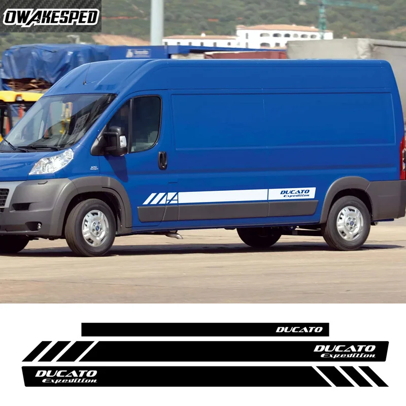 3 Pz/Lotto Car Door Side Skirt Sticker Auto Tail Trunk Decor Decalcomanie In Vinile Per Fiat Ducato Van Camper Motorhome Tuning Accessori