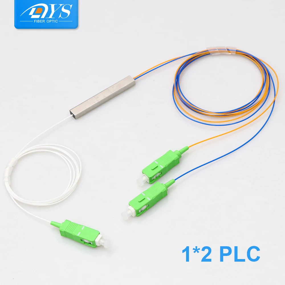 

5pcs 1X2 FTTH PLC Splitter / Fiber Optic PLC spliters APC Steel Tube Optical Fiber plc