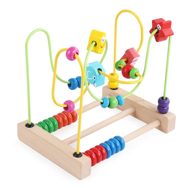 

Kids Toys Montessori Wooden Toys Maze Circles Around Beads Abacus Math Toys Puzzle Early Learning Educational Toys For Children