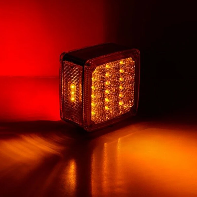 2 шт. Янтарный/Красный 39 Led двухсторонний штыревой держатель пьедестал крыло стоп поворот задний светильник светодиодный габаритный светильник s