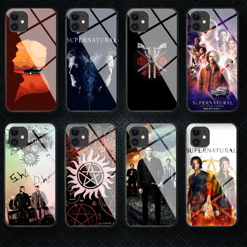 Drama Supernaturals Tempered Glass Phone Case Cover For IPhone 5 6 7 8 11 12 S Plus Xr X Xs Pro Max Mini Se 2020 Black Cell | Мобильные