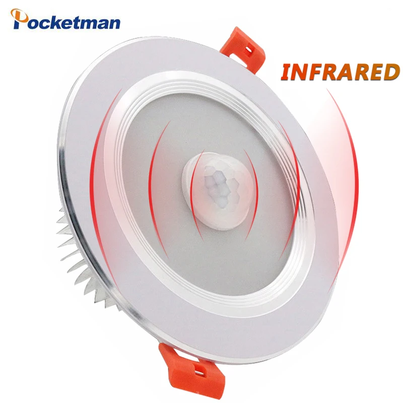

3W/5W/7W/12W/18W LED Ceiling Lamp Downlights For Bathroom Stairs Balcony AC220V With Intelligent Infrared Sensor Lighting