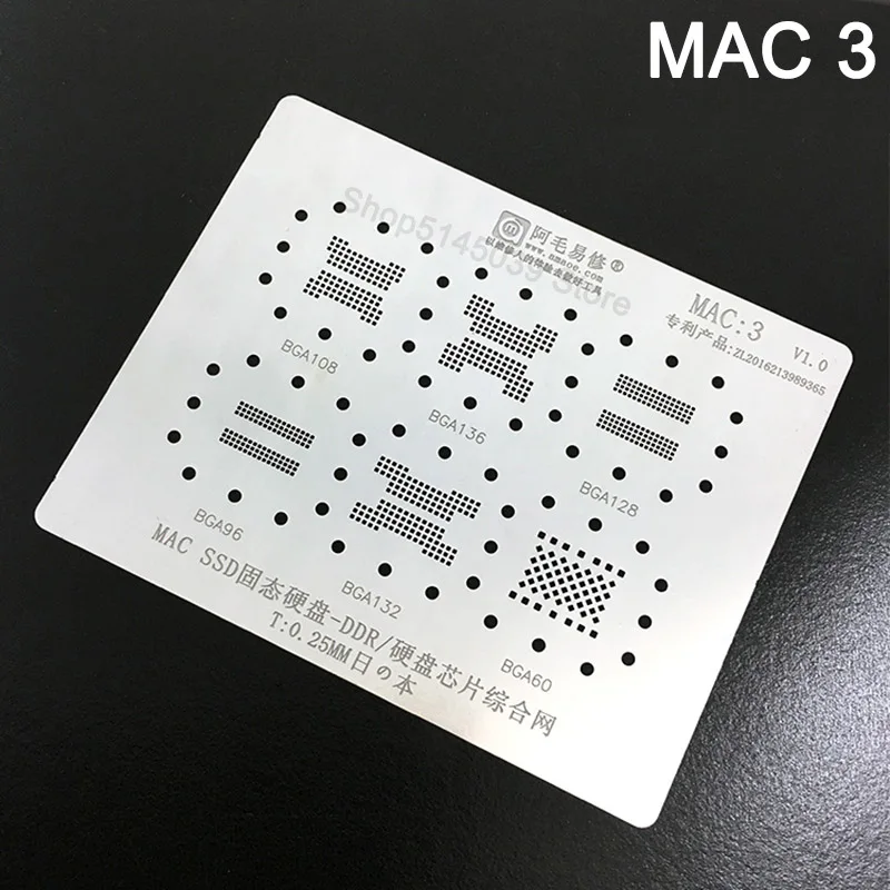 Многофункциональный SR23G SR2ZY завод жестяная сетка/cpu стальная сетка для MacBook / A1534 ноутбук MAC BGA трафарет шаблон