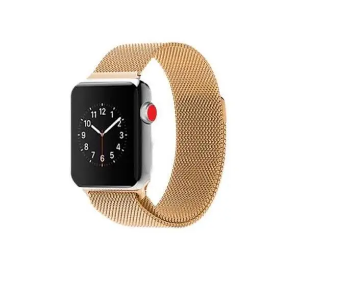 Смарт-часы серии 4 с Bluetooth, чехол для apple iphone, Android, смартфон, монитор сердечного ритма, iphone 6, 7, 8 X - Цвет: milanese gold