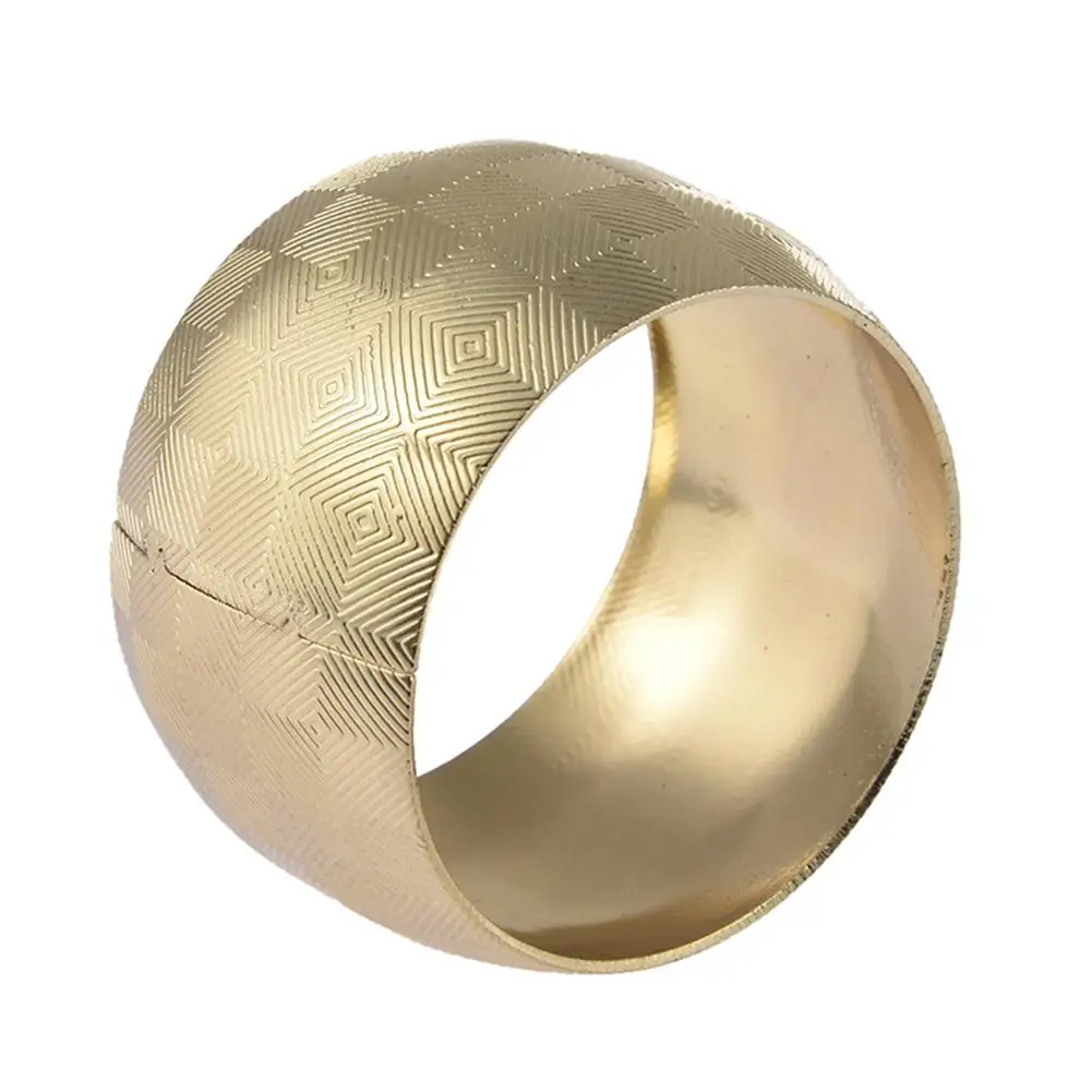 Золотое серебряное кольцо для салфеток, пряжки для стульев, украшения для свадебных мероприятий, розовое золото, держатель для салфеток ручной работы, полотенце для вечеринки, кольцо для салфеток - Цвет: Gold 1
