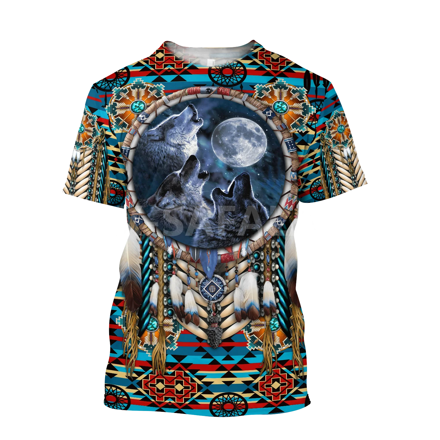 Jaren 90 Mens 2XL XXL Thrashed Native American Skull Wolf Eagle T-Shirt Zwart Kleding Herenkleding Overhemden & T-shirts T-shirts Mens Thrashed Wolf Eagle T-Shirt Native American Skull T-Shirt 