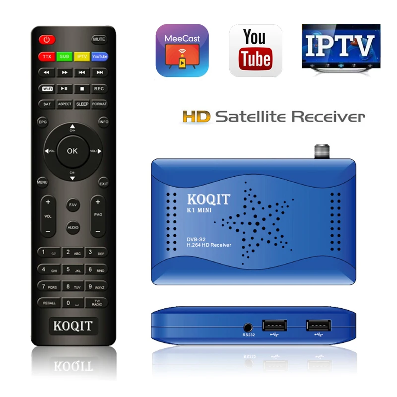 Приемник Koqit DVB S2 T2MI тюнер спутниковый ТВ приемник зеркальный литой Cs iptv декодер