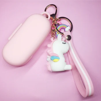 

Cute Cartoon case for Huawei Freebuds Lite / for Huawei FreeBuds Enjoy Earphone Case Fashion Flora Keyring Silicon Case Cover