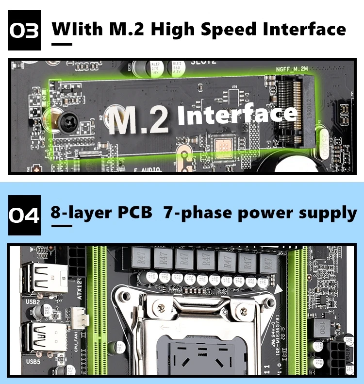 Игровая материнская плата X79 LGA 2011 для Intel B75 чип REG ECC с M.2 NVME SSD слот DDR3 ПАМЯТЬ Mianboard