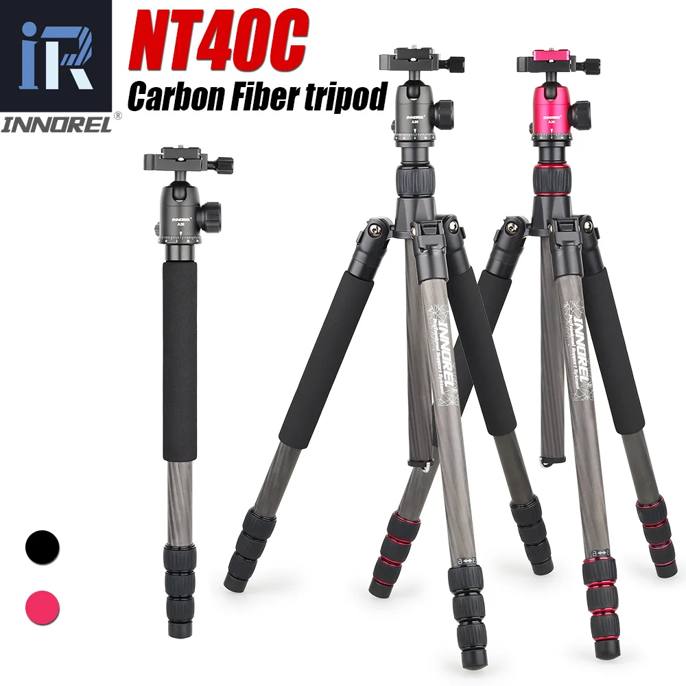 NT40C Professional Carbon Fiber Tripod Monopod Stand Ball head for Digital DSLR Camera Light High Q