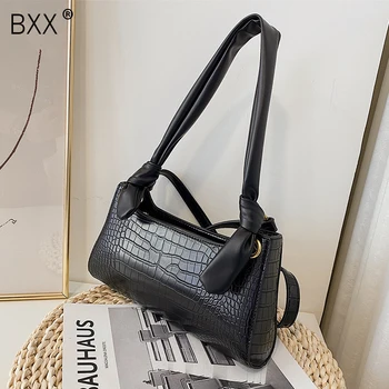 

[BXX] Crocodile Pattern PU Leather Crossbody Bags For Women 2020 Spring Fashion Female Shoulder Handbags Lady Travel Totes HL920