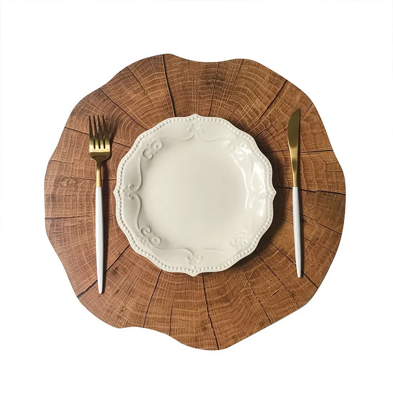 

IVYSHION 2pcs Table Mats Dining Tableware Pad Placement Round Tea Cup Non-Slip Insulation Coaster Christmas Pads Wedding Decor