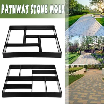 

Pathway Stone Mold Tools Concrete Pathmate Paving Sidewalk Patio Garden Walk Maker Mould DIY Stone Plastic Mold 40x40x4cm